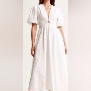 A&F Tie-Front Textured Maxi Dress